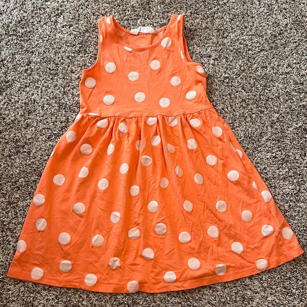 H&M Orange Sleeveless Scoop Neck Sundress